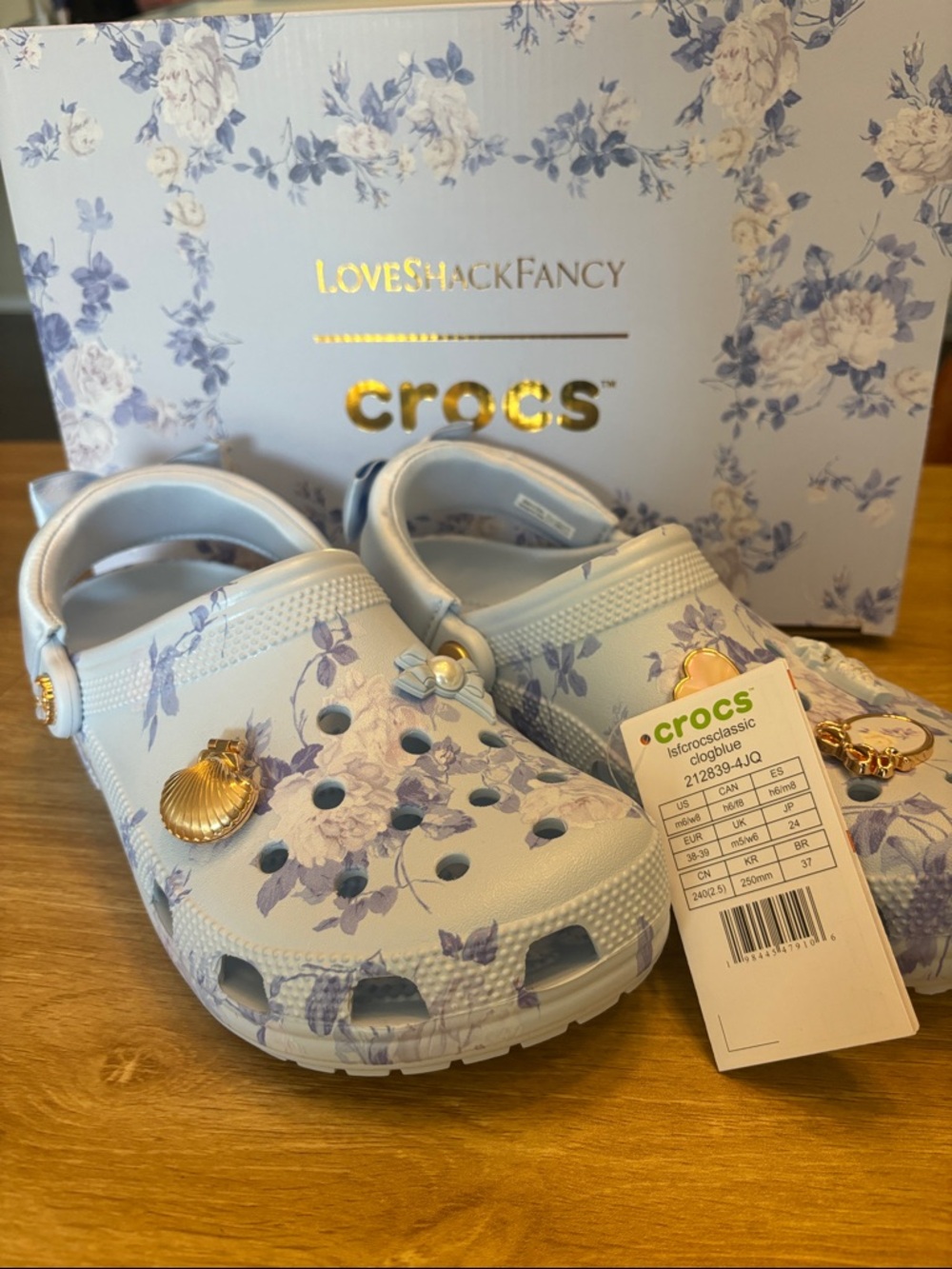 Crocs Loveshackfancy in Light Blue Floral